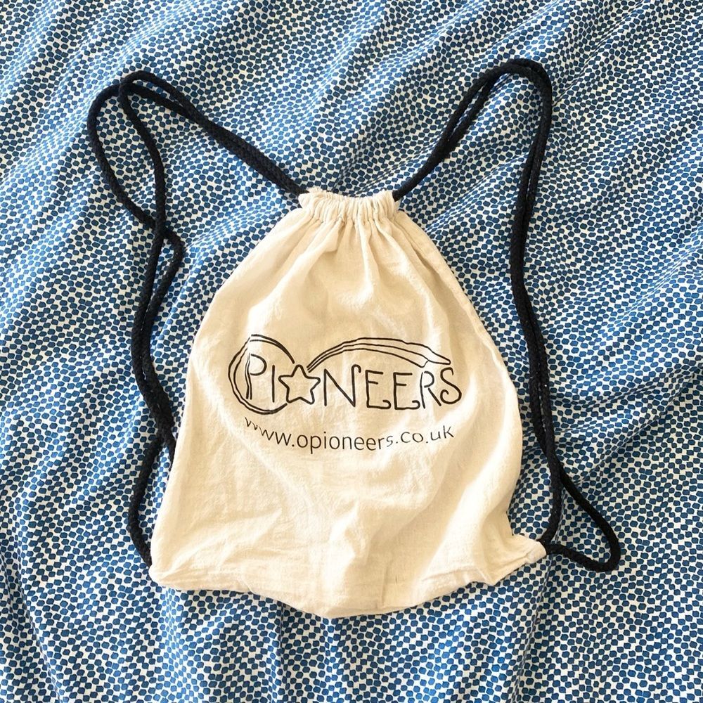 O Pioneers Natural Cotton Drawstring Tote Bag